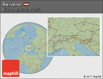 Savanna Style Location Map of Reiserer, hill shading
