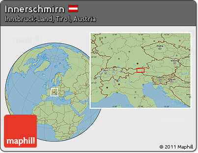 Savanna Style Location Map of Innerschmirn