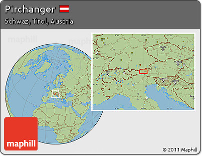 Savanna Style Location Map of Pirchanger