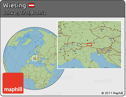 Savanna Style Location Map of Wiesing