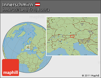 Savanna Style Location Map of Innerschmirn