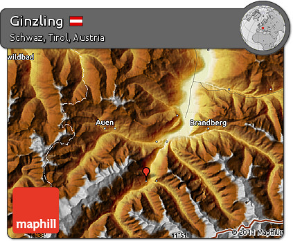 Physical Map of Ginzling
