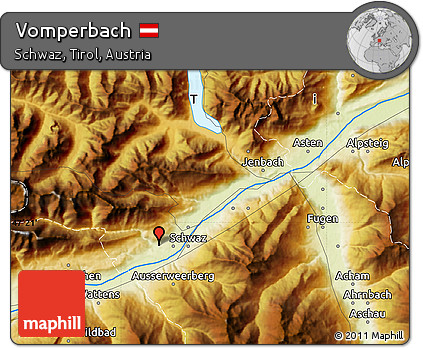 Physical Map of Vomperbach