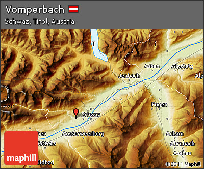 Physical Map of Vomperbach