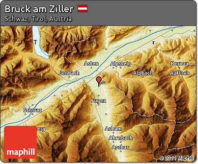 Physical Map of Bruck Am Ziller