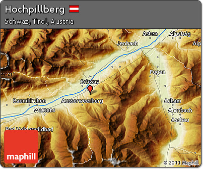 Physical Map of Hochpillberg
