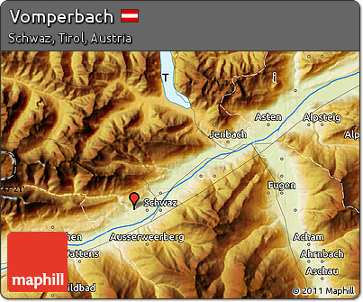 Physical Map of Vomperbach