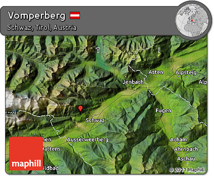 Satellite Map of Vomperberg
