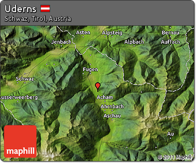 Satellite Map of Uderns