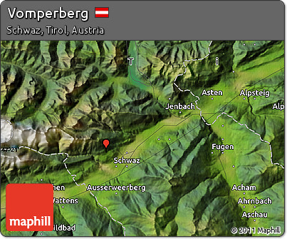 Satellite Map of Vomperberg