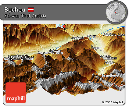 Physical Panoramic Map of Buchau