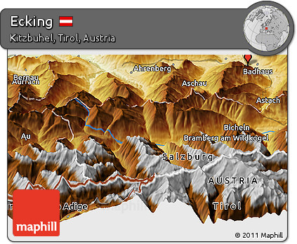 Physical Panoramic Map of Ecking