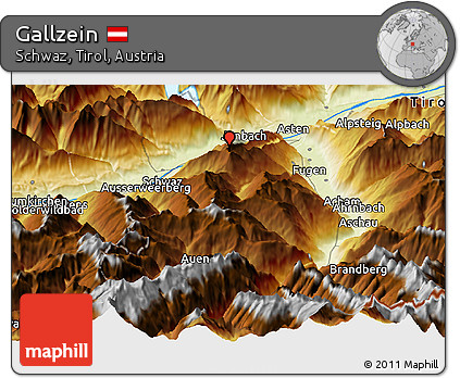Physical Panoramic Map of Gallzein