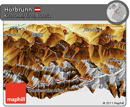 Physical Panoramic Map of Hörbrunn