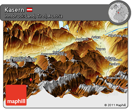 Physical Panoramic Map of Kasern