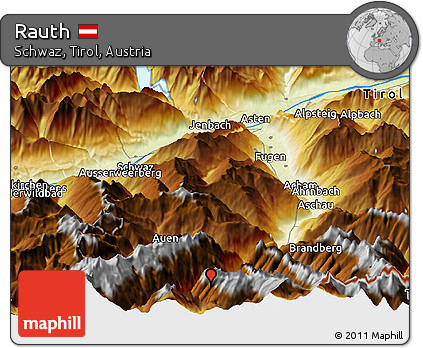 Physical Panoramic Map of Rauth