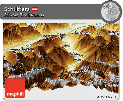 Physical Panoramic Map of Schlitters
