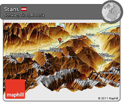 Physical Panoramic Map of Stans