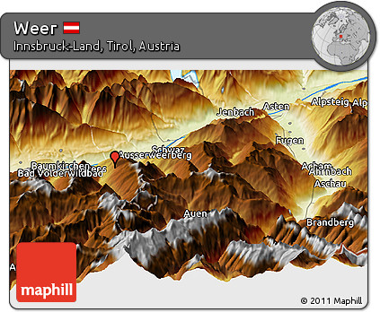 Physical Panoramic Map of Weer