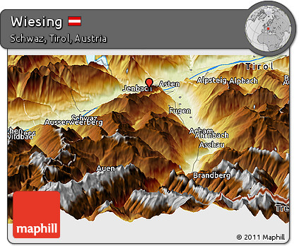 Physical Panoramic Map of Wiesing