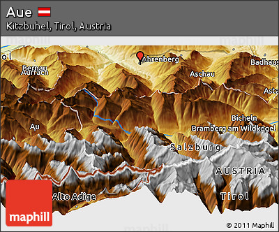 Physical Panoramic Map of Aue