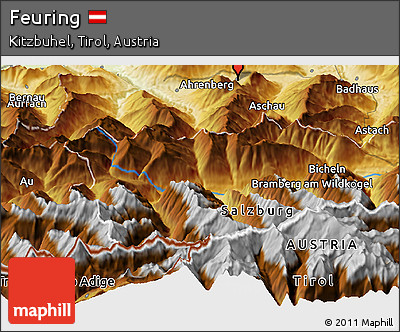 Physical Panoramic Map of Feuring