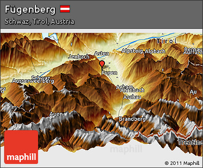 Physical Panoramic Map of Fügenberg