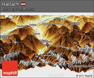 Physical Panoramic Map of Haslach