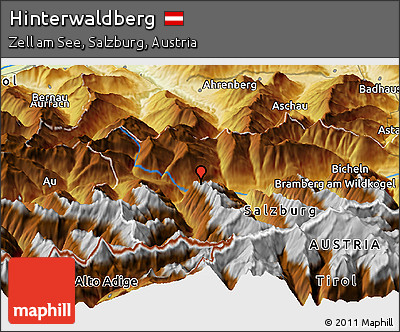 Physical Panoramic Map of Hinterwaldberg