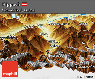 Physical Panoramic Map of Hippach