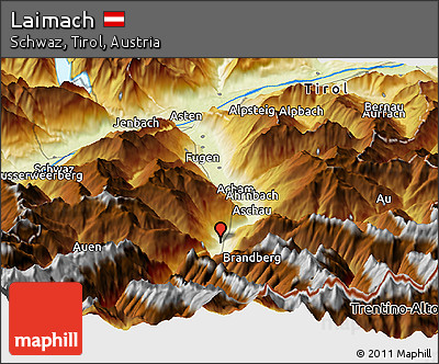 Physical Panoramic Map of Laimach