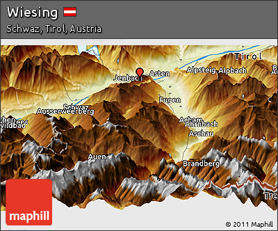 Physical Panoramic Map of Wiesing