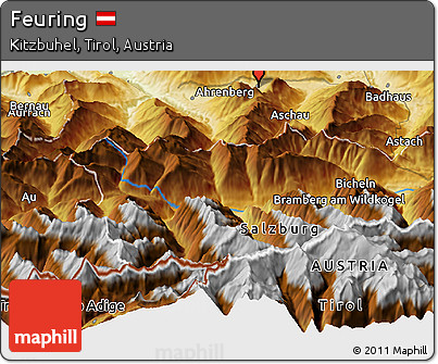 Physical Panoramic Map of Feuring