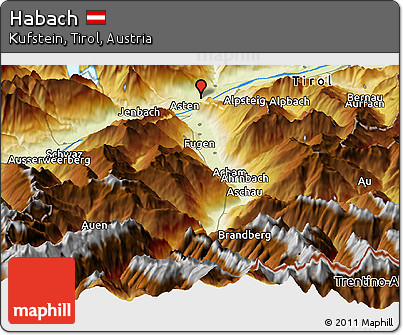 Physical Panoramic Map of Habach