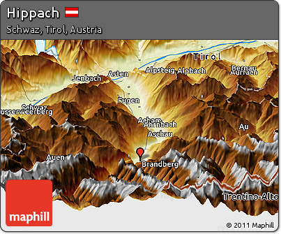 Physical Panoramic Map of Hippach