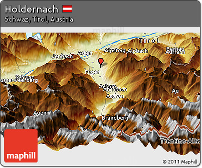 Physical Panoramic Map of Holdernach