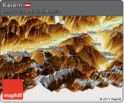 Physical Panoramic Map of Kasern