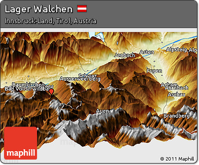 Physical Panoramic Map of Lager Walchen