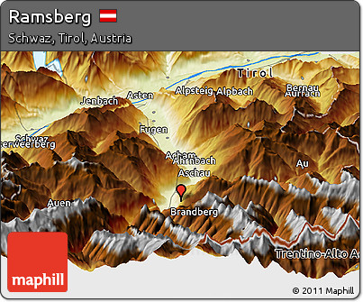 Physical Panoramic Map of Ramsberg