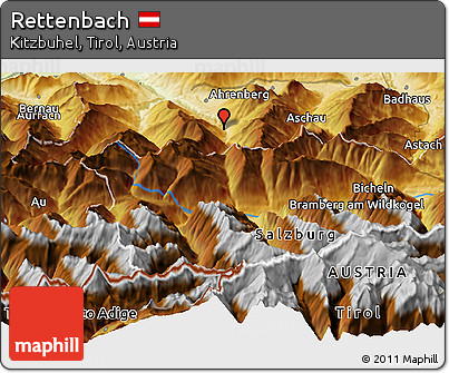 Physical Panoramic Map of Rettenbach