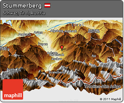 Physical Panoramic Map of Stummerberg