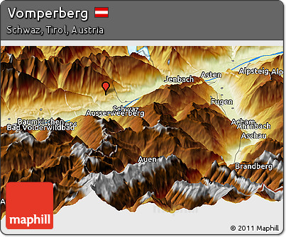 Physical Panoramic Map of Vomperberg