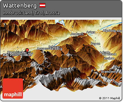 Physical Panoramic Map of Wattenberg