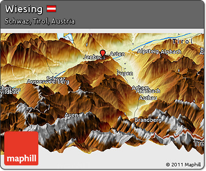 Physical Panoramic Map of Wiesing