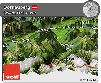 Satellite Panoramic Map of Dornauberg