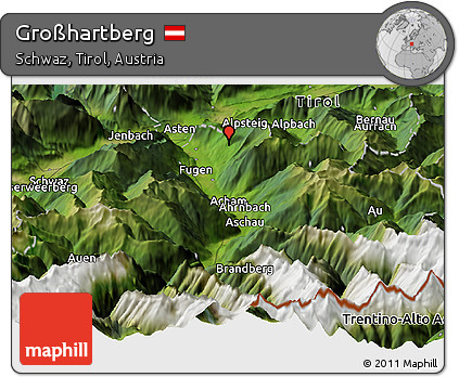 Satellite Panoramic Map of Großhartberg