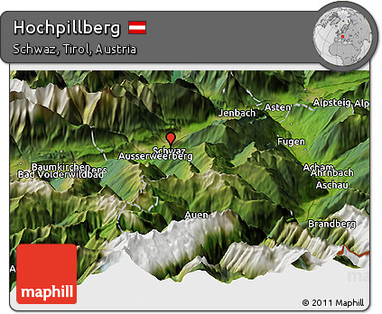 Satellite Panoramic Map of Hochpillberg
