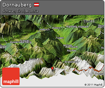 Satellite Panoramic Map of Dornauberg