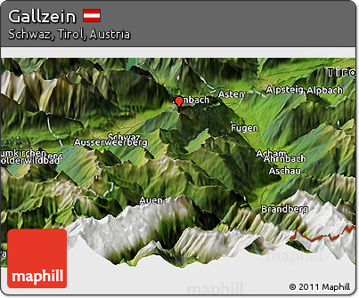Satellite Panoramic Map of Gallzein