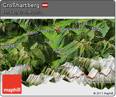 Satellite Panoramic Map of Großhartberg